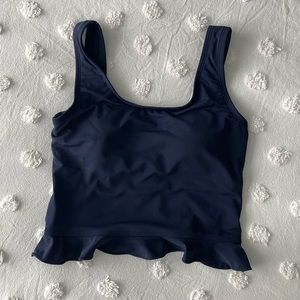 Navy Blue Lime Rickie swimsuit Top